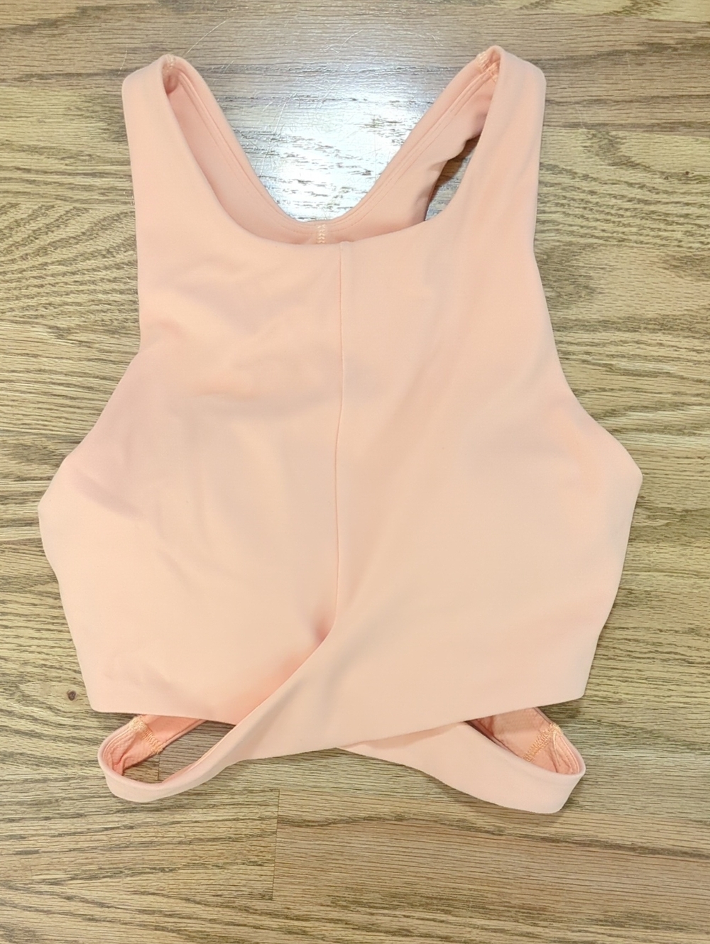 Athleta Light Peach Racerback Crop Top